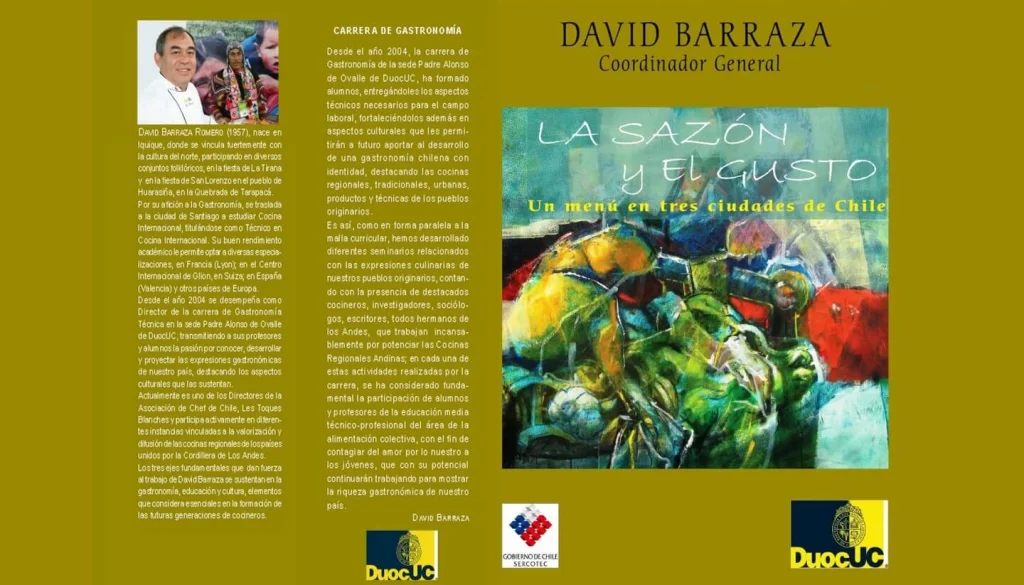 Portada del libro de cocina gratuito: La sazón y el gusto. Un menú en tres ciudades de Chile