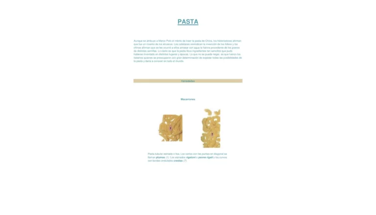 Portada del libro de cocina gratuito: Pasta