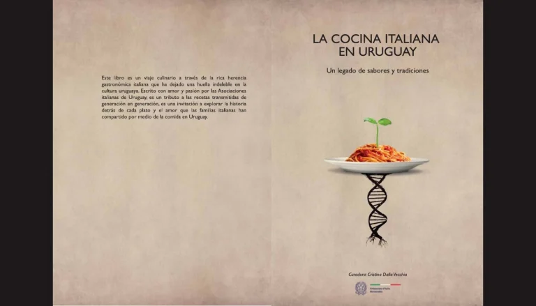 Portada del libro de cocina gratuito: La cocina italiana en Uruguay
