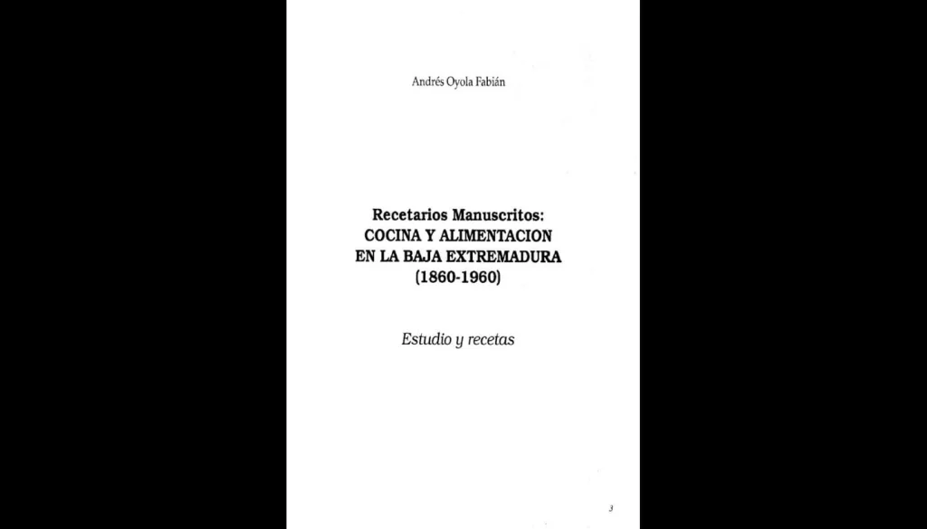 Portada del libro gratuito: Recetarios y manuscritos: cocina y alimentación en la Baja Extremadura (1860-1960)