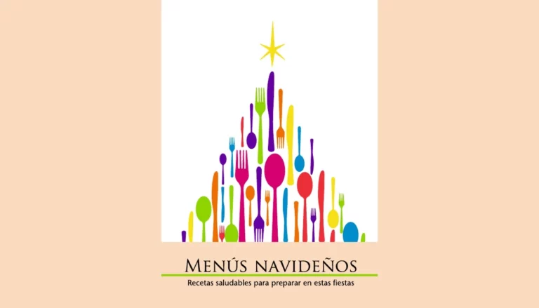 Portada del libro de cocina gratuito: Recetario de menús navideños saludables