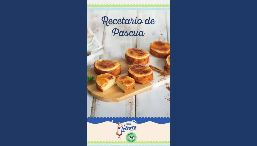 Portada del libro de cocina gratuito: Recetario de Pascua La Lechera 2026