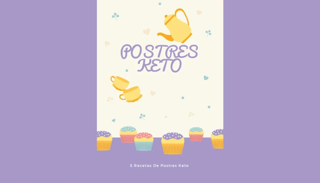 Portada del libro de cocina gratuito: Recetario de postres keto