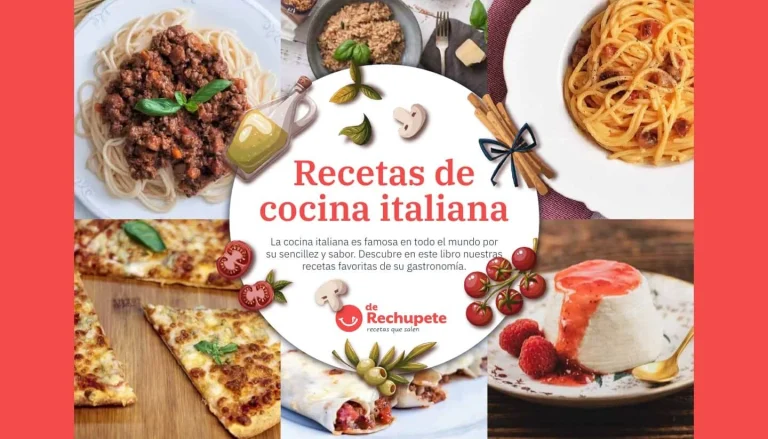 Portada del recetario de cocina gratuito: Recetas de cocina italiana de Rechupete 2