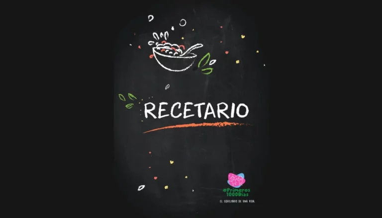 Portada del libro de cocina gratuito: Recetario primeros 1000 días 2019
