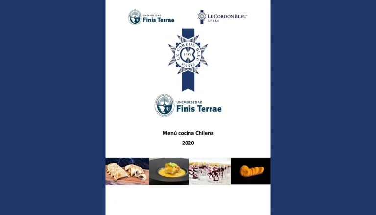 Portada del libro de cocina gratis: Recetario menú cocina chilena 2020